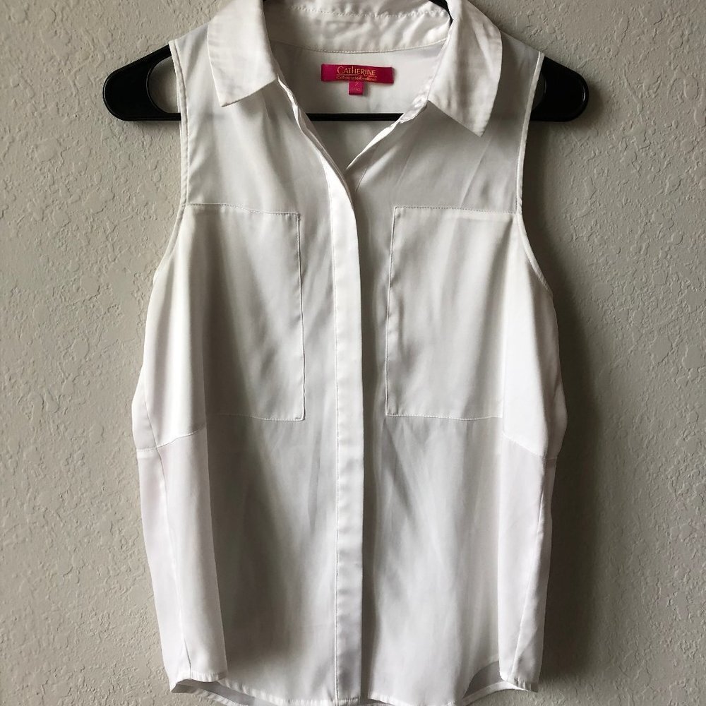 CATHERINE MALANDRINO White Silk Blouse